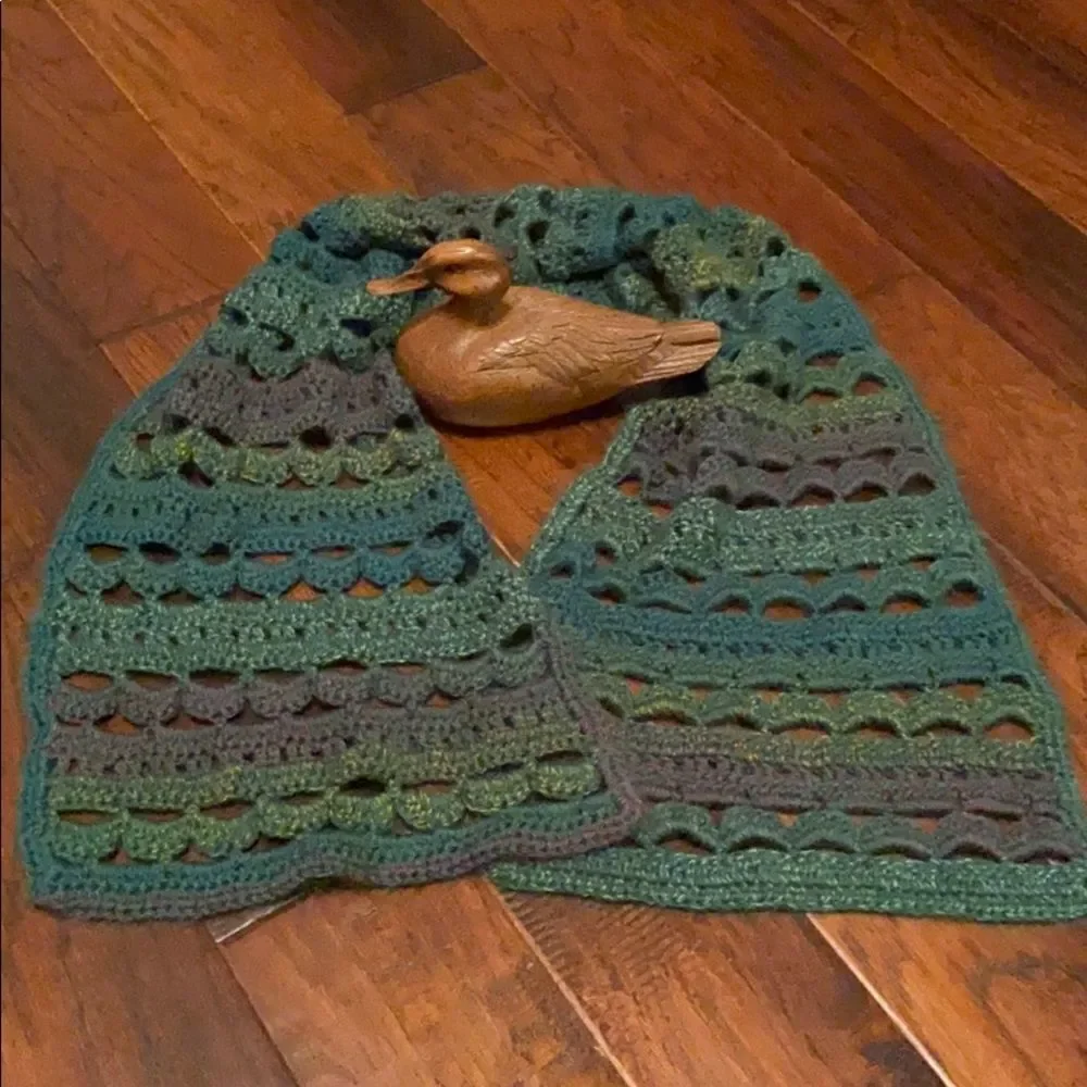 Handmade scarf very soft crocheted